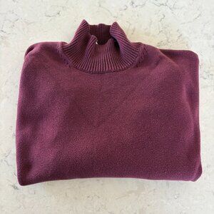 Gap 100% cotton mock turtleneck red sweater, size L